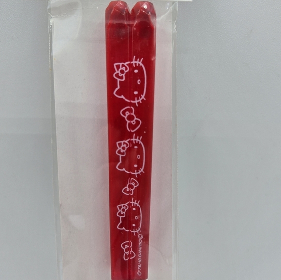 Sanrio Hello Kitty Transparent Chopsticks Red - Picture 5 of 10